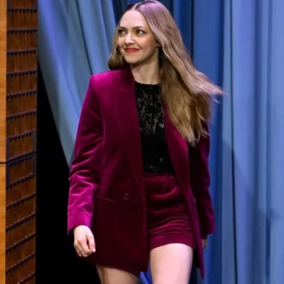 Zadig & Voltaire Visko Magenta Velvet Blazer - Picture 2 of 9